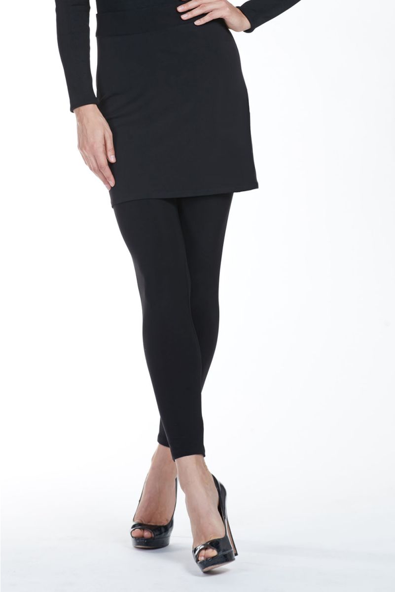 Frank Lyman Black Knit Skirt Legging Style 64065