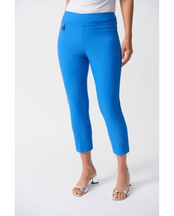 Joseph Ribkoff Coastal Blue Cropped Woven Pant Style 201536