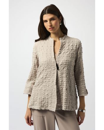 Joseph Ribkoff Moonstone Bubble Jacquard Trapeze Jacket Style 251034