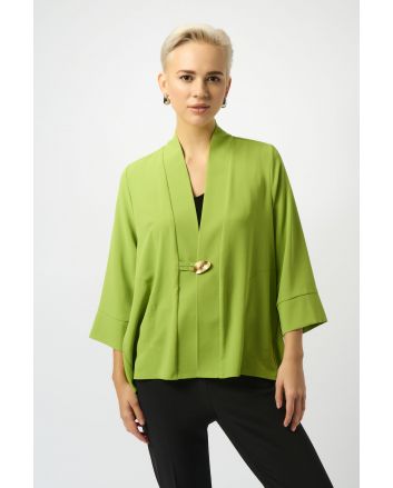 Joseph Ribkoff Greenery Textured Trapeze Jacket Style 251101