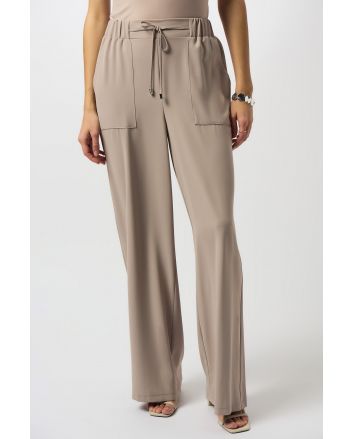 Joseph Ribkoff Dune Textured Wide-Leg Pants Style 251185