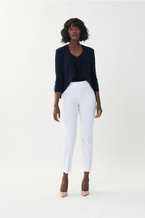 Joseph Ribkoff White Classic Straight Pants Style 143105