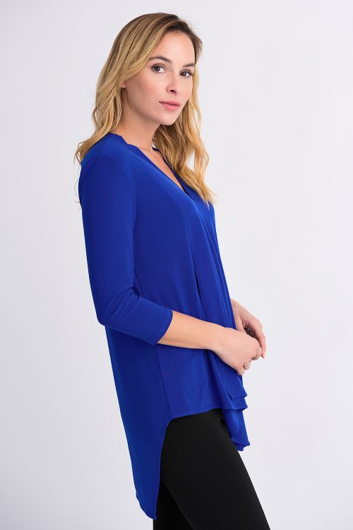 Joseph Ribkoff Royal Sapphire Asymmetric Tunic Style 161066