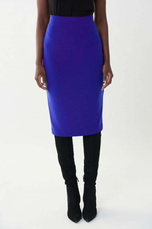 Joseph Ribkoff Royal Sapphire Stencil Skirt Style 163083TT