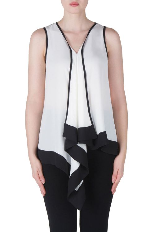 Joseph Ribkoff Off-White/Black Tunic Style 171271