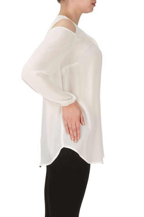 Joseph Ribkoff White Blouse Style 171294