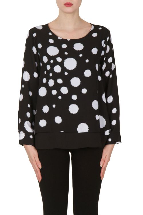 Joseph Ribkoff Black/White Top Style 171620