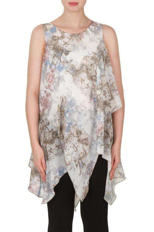 Joseph Ribkoff Multi/Off-White Tunic Style 172600