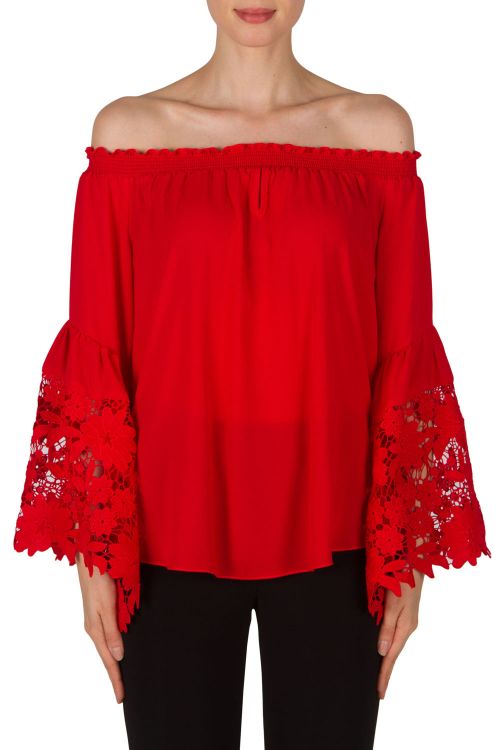 Joseph Ribkoff Red Top Style 173286