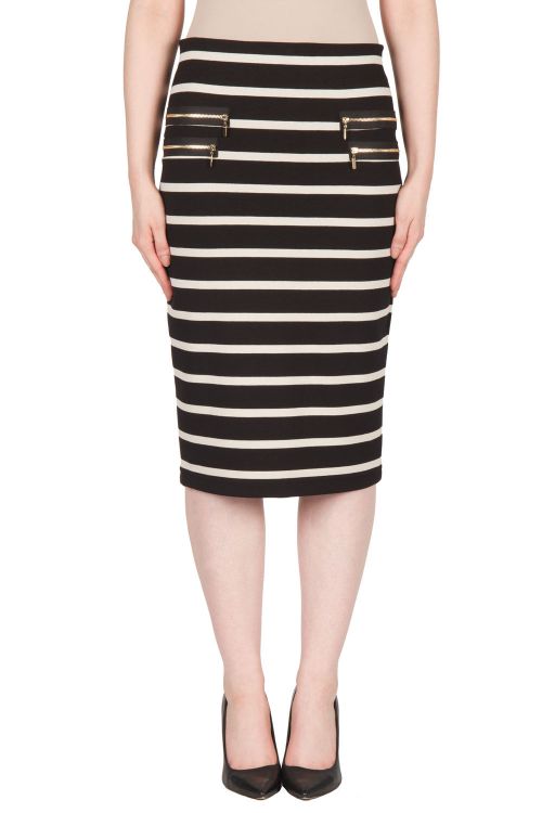 Joseph Ribkoff Black/Beige Skirt Style 173914