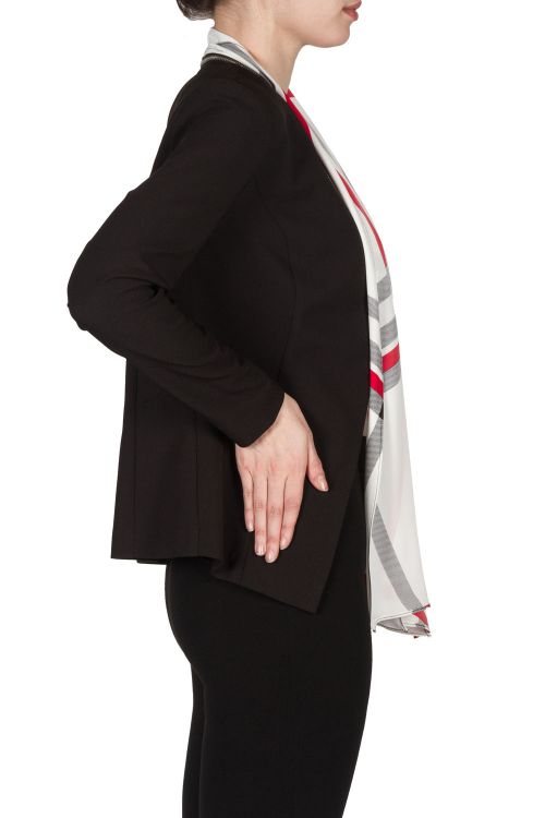 Joseph Ribkoff Black/Vanilla/Red Jacket Style 173950