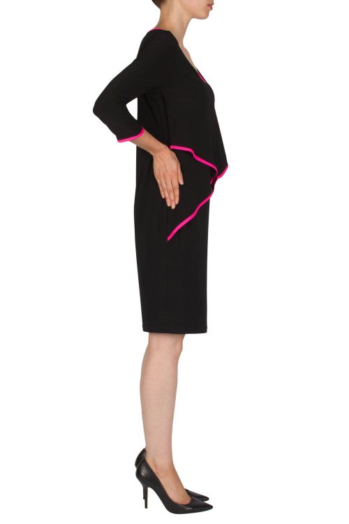 Joseph Ribkoff Black/Pink Dress Style 181031