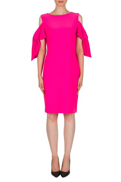 Joseph Ribkoff Neon Pink Dress Style 181049