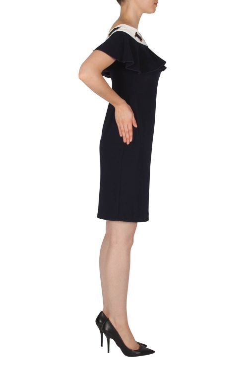 Joseph Ribkoff Midnight Blue/Vanilla Dress Style 182012