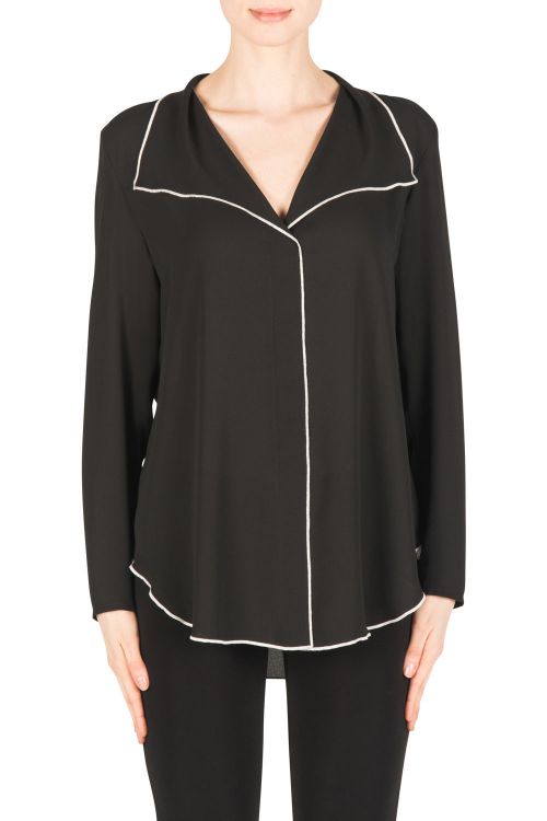 Joseph Ribkoff Black/Off-White Top Style 183123