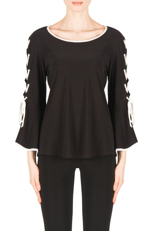 Joseph Ribkoff Black/Vanilla Top Style 183167