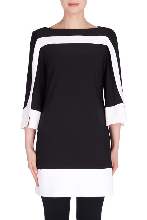 Joseph Ribkoff Black/Vanilla Tunic Style 183190