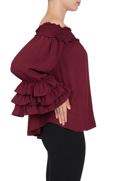 Joseph Ribkoff Cranberry Top Style 183297