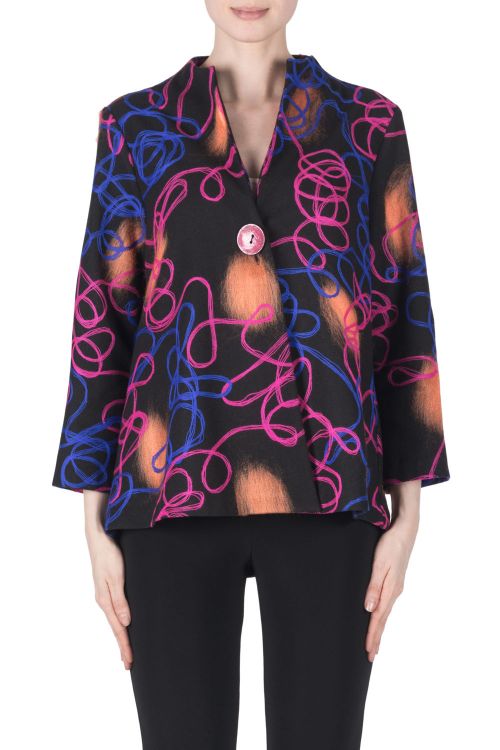 Joseph Ribkoff Black/Multi Jacket Style 183548