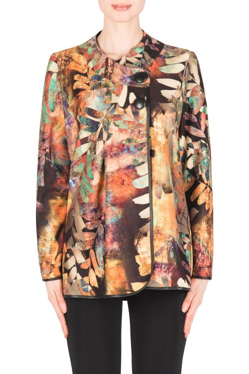 Joseph Ribkoff Orange/Multi/Black Jacket Style 183643