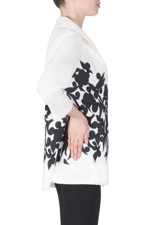 Joseph Ribkoff White/Black Jacket Style 183659