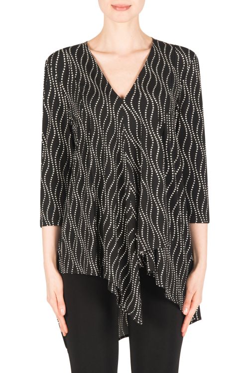 Joseph Ribkoff Black/Off-White Top Style 183697