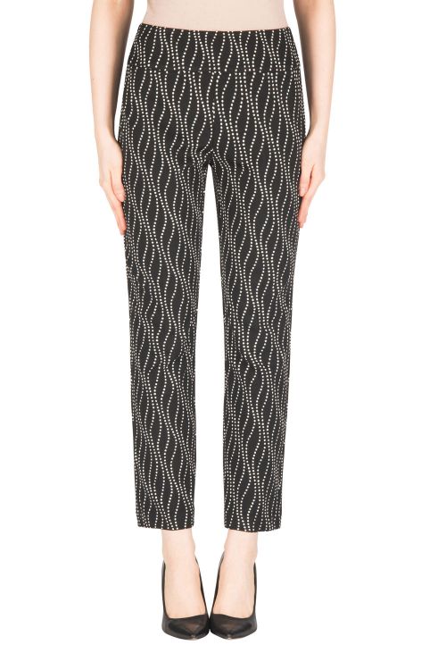 Joseph Ribkoff Black/Off-White Pant Style 183698