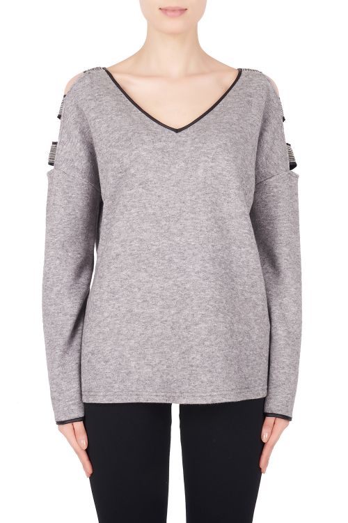 Joseph Ribkoff Grey/Black Top Style 184432