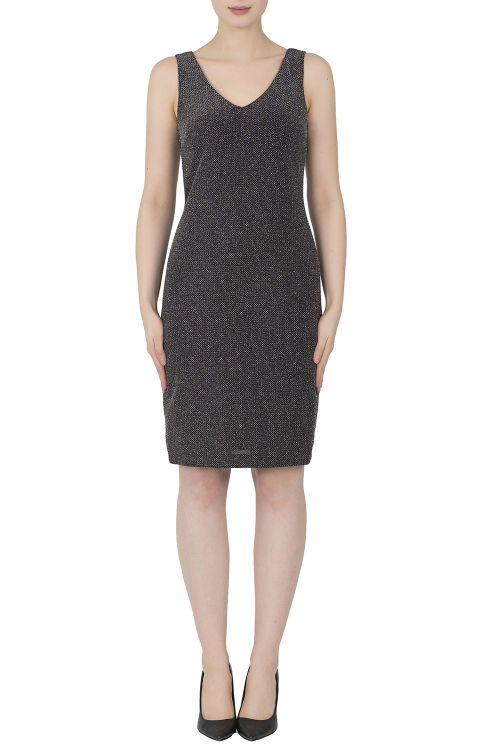 Joseph Ribkoff Silver/Black Dress Style 184547