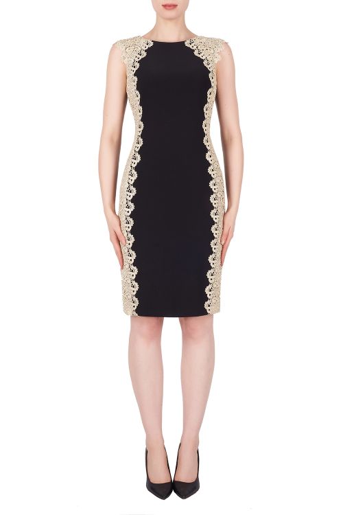 Joseph Ribkoff Black/Gold Dress Style 191013