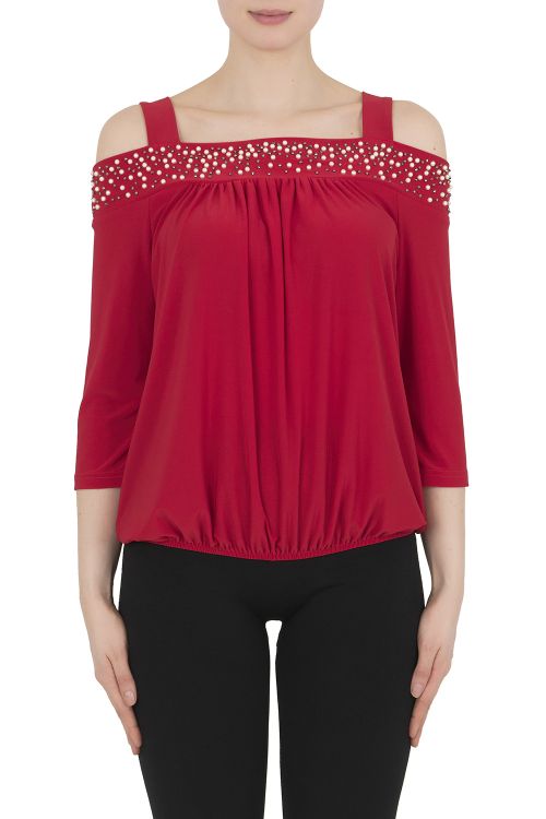 Joseph Ribkoff Lipstick Red Top Style 191136