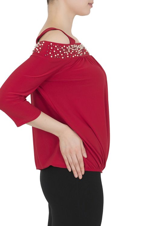 Joseph Ribkoff Lipstick Red Top Style 191136