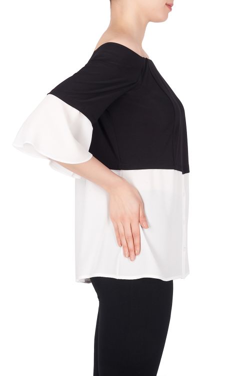 Joseph Ribkoff Off-White/Black Top Style 191264