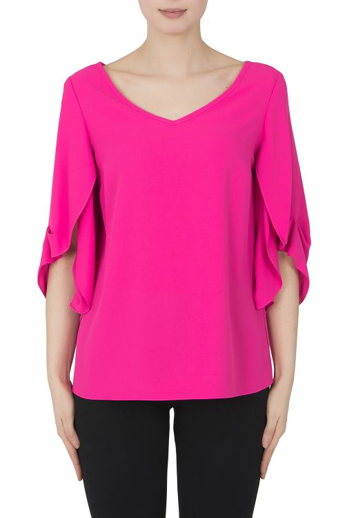 Joseph Ribkoff Neon Pink Top Style 191272