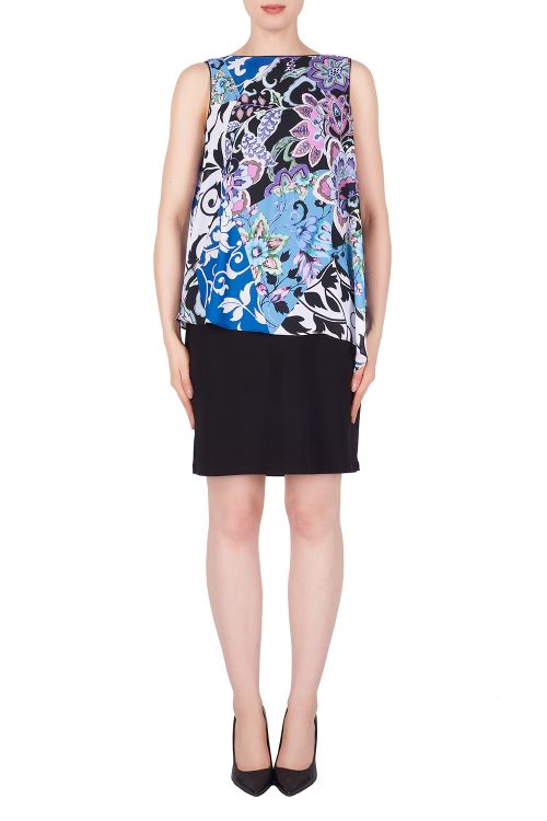 Joseph Ribkoff Blue/Multi/Black Dress Style 191604