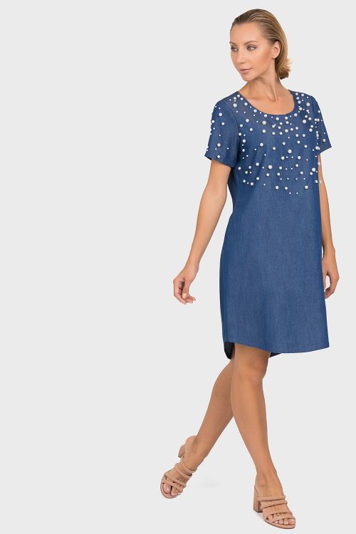 Joseph Ribkoff Denim Blue Tunic/Dress Style 192449