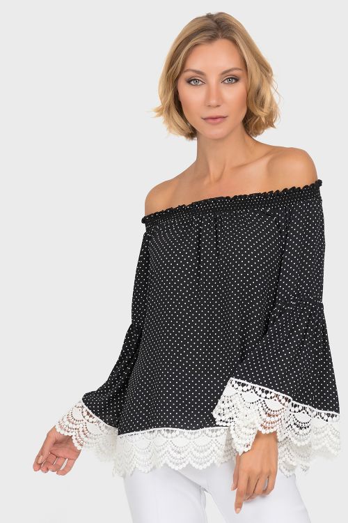 Joseph Ribkoff Black/White Top Style 192600