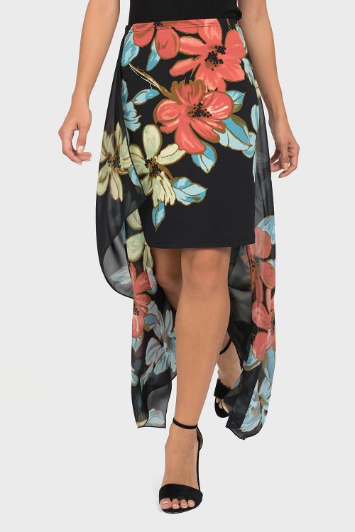 Joseph Ribkoff Black/Multi Skirt Style 192634