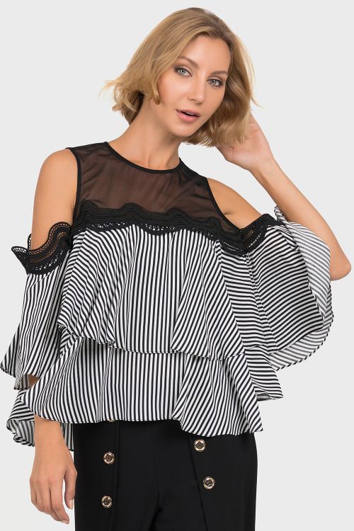 Joseph Ribkoff Black/White Top Style 192920