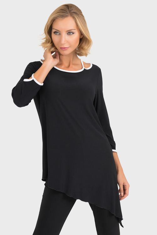 Joseph Ribkoff Black/Vanilla Tunic Style 193077