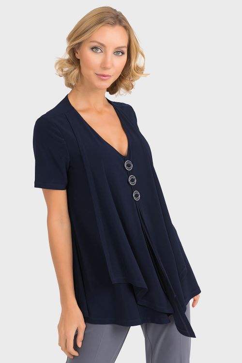 Joseph Ribkoff Navy Top Style 193131