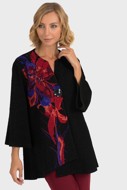 Joseph Ribkoff Black/Multi Jacket Style 193443