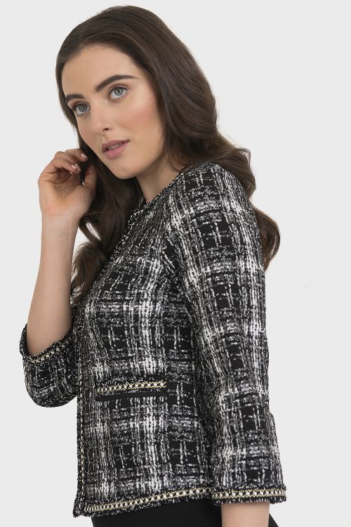 Joseph Ribkoff Black/Multi Jacket Style 194806