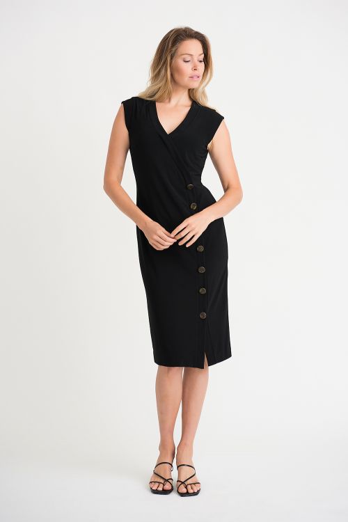 Joseph Ribkoff Black Sleeveless Dress Style 201404