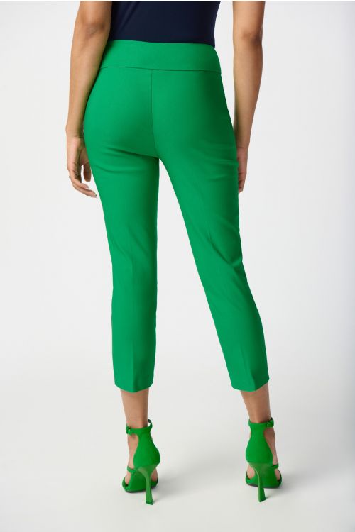 Joseph Ribkoff Island Green Cropped Woven Pants Style 201536