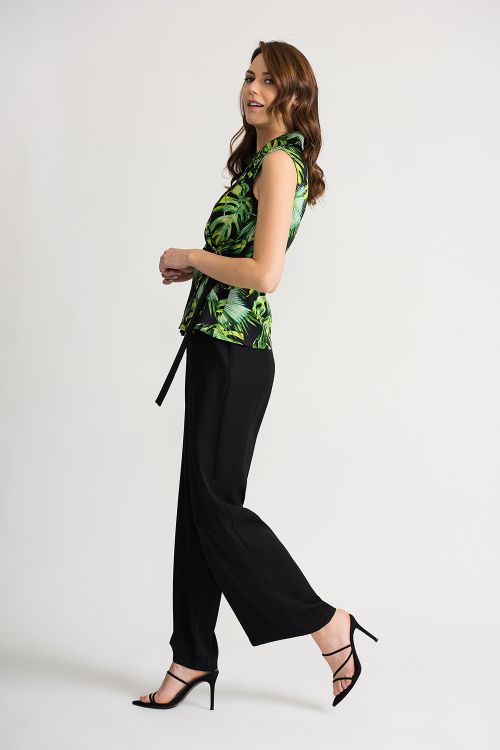 Joseph Ribkoff Black/Green/Multi Jumpsuit Style 202206