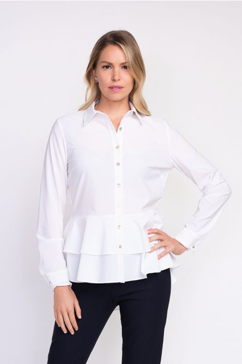 Joseph Ribkoff White Blouse Style 203305