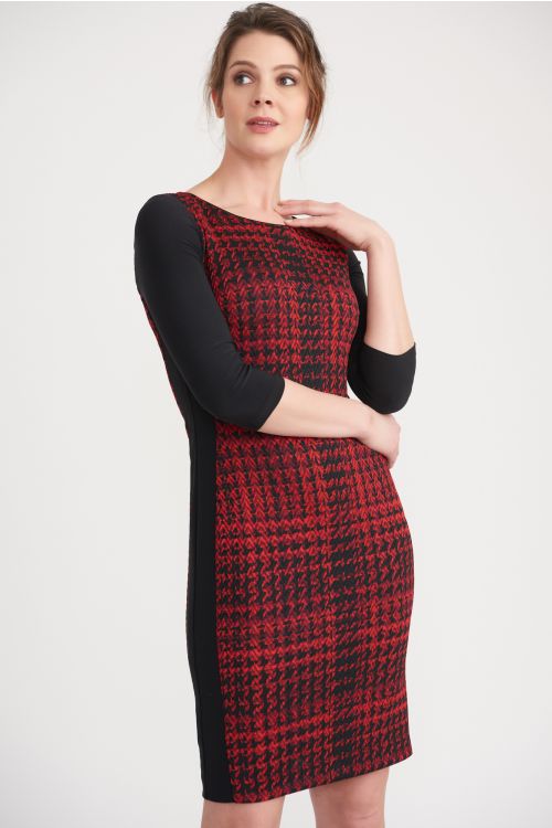 Joseph Ribkoff Black/Red Dress Style 203499