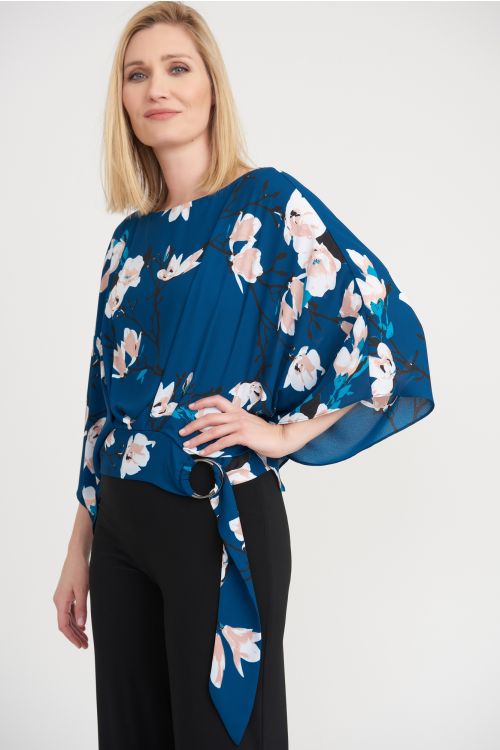 Joseph Ribkoff Blue/Mutli Top Style 203543