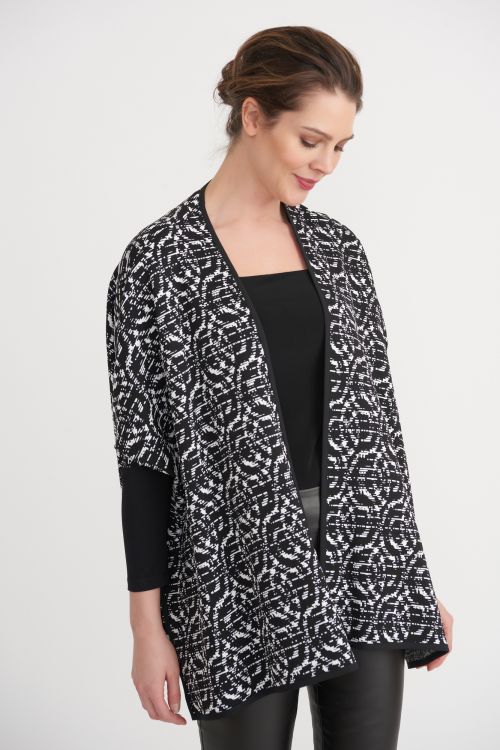 Joseph Ribkoff Black/White Cover Up Style 203574